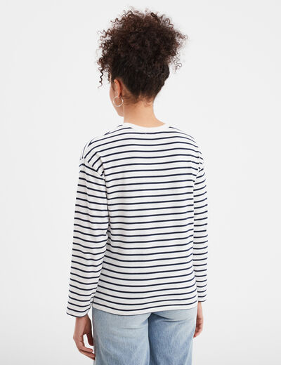 T-shirt manches longues Creeks blanc femme