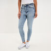 Jeans skinny taille haute cropped denim double stone femme
