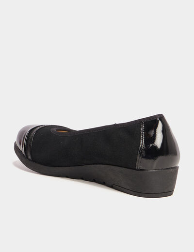 Ballerines cuir talon 2 cm Confortissimo noir femme