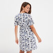 Robe col en V taille smockée Creeks ecru femme