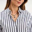 Chemise manches longues bleu marine femme