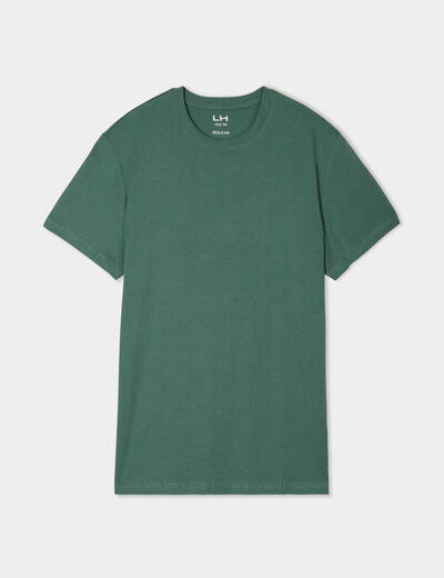 T-shirt en coton manches courtes vert menthe homme