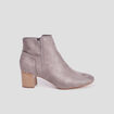 Bottines suédines à talons gris femme