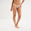 Tanga en dentelle doublure coton rose clair femme