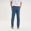 Pantalon chino droit extensible bleu gris homme
