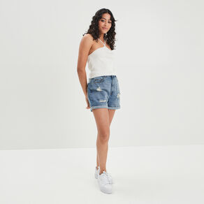debardeur cotele bretelles croisees sable femme Débardeur côtelé bretelles croisées sable femme