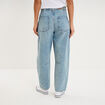 Jean balloon coton denim bleach femme