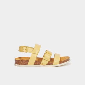 Sandales en cuir Kickers Kickalana jaune femme