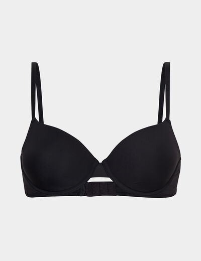 Soutien-gorge corbeille microfibre noir femme
