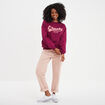 Sweat col rond manches longues Creeks prune femme