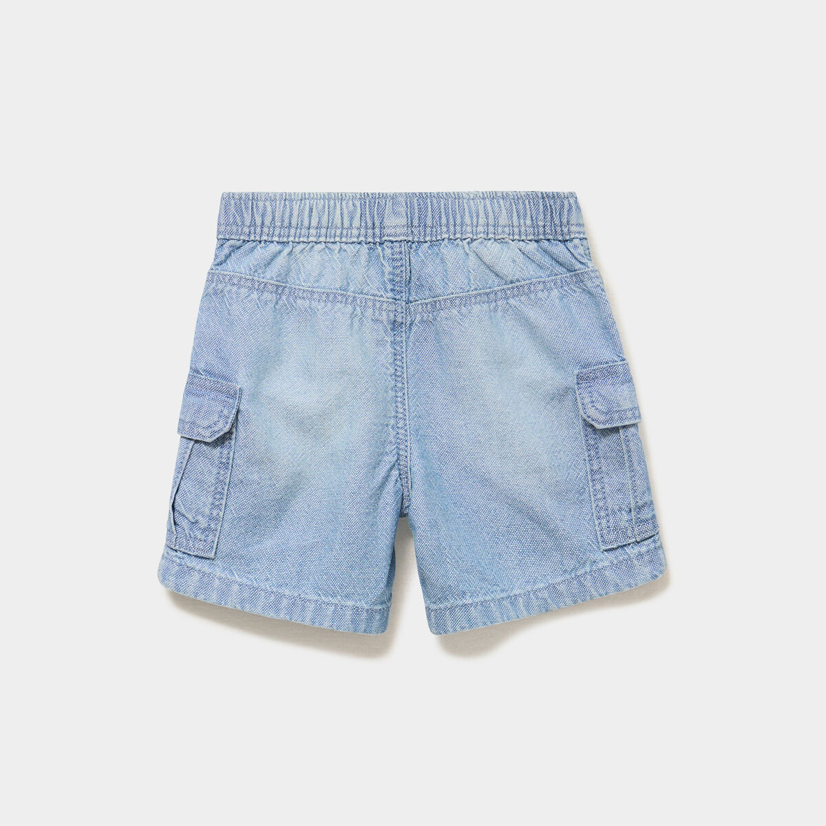 Bermuda en jean cargo coton denim triple stone b&eacute;b&eacute; gar&ccedil;on