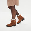 Bottines crantées en cuir Creeks marron femme