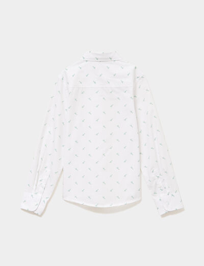 Chemise manches longues blanc gar&ccedil;on