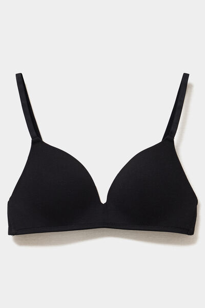 Soutien-gorge triangle coton majoritaire noir femme