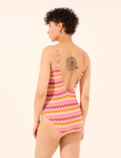 Maillot de bain une pi&egrave;ce multicolore femme