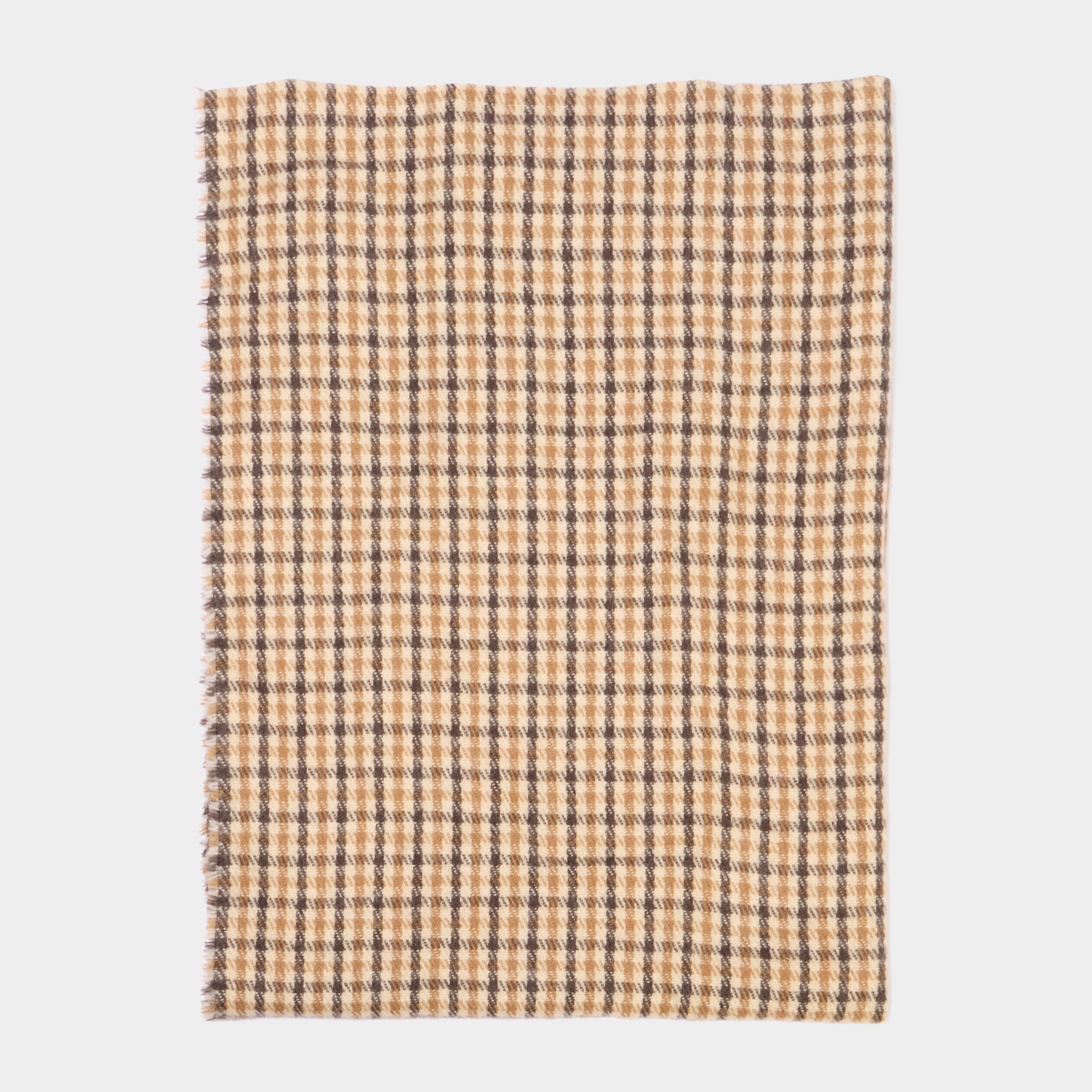 Écharpe avec bords à franges courtes sable homme LH