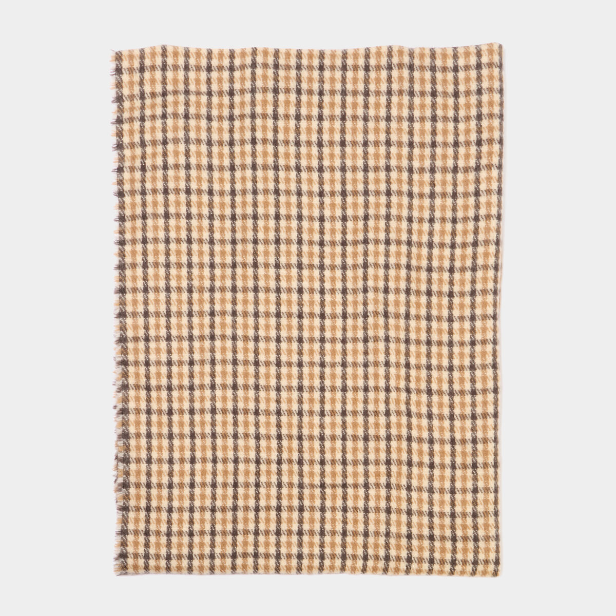 &Eacute;charpe avec bords &agrave; franges courtes sable homme