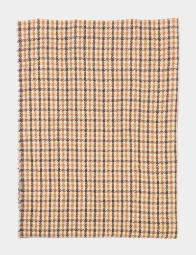 &Eacute;charpe avec bords &agrave; franges courtes sable homme