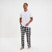 Pantalon de pyjama coton coupe droite noir homme