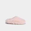 Chaussons mules fausse fourrure rose femme
