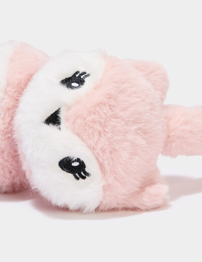 Cache-oreilles fausse fourrure rose fille
