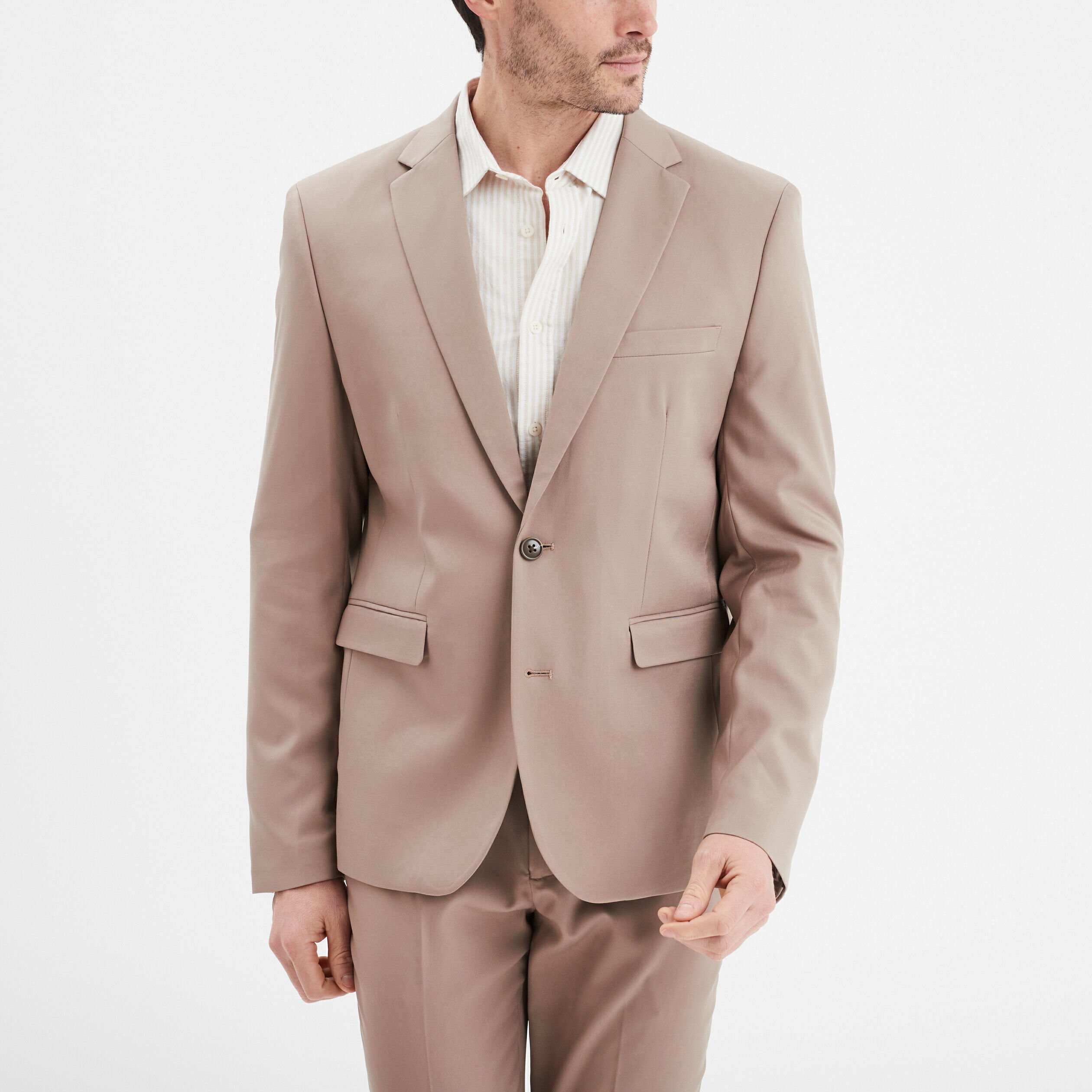 Veste de costume droite taupe homme LH