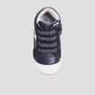 Bottillons zipp&eacute;s en cuir bleu marine b&eacute;b&eacute; gar&ccedil;on