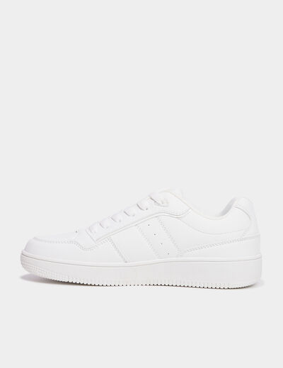 Tennis basses semelle &eacute;paisse Creeks blanc femme