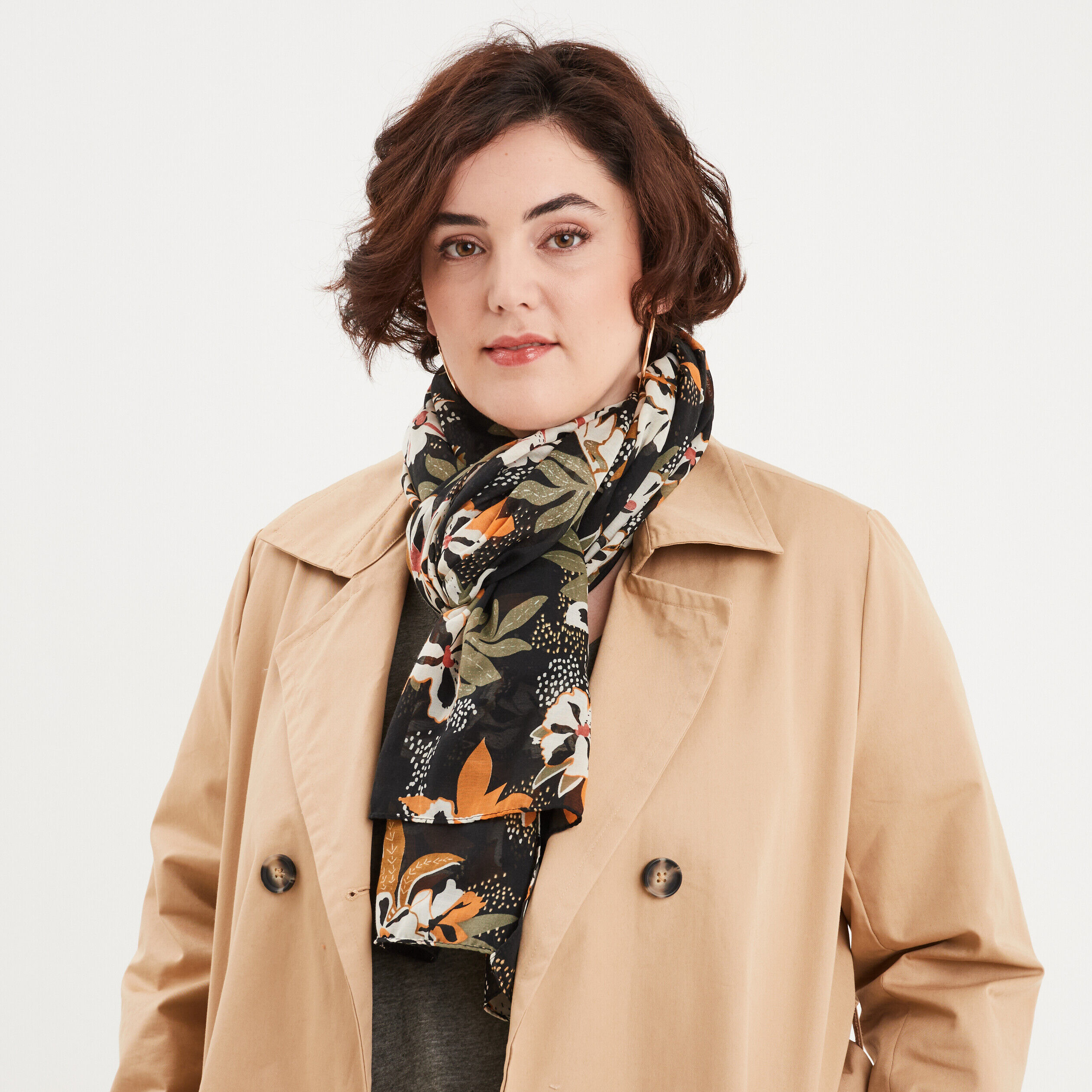 Foulard noir femme LH