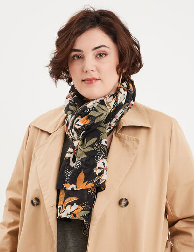 Foulard noir femme