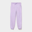Pantalon jogging droit molleton parme femme