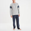 Ensemble pyjama 2 pi&egrave;ces gris homme