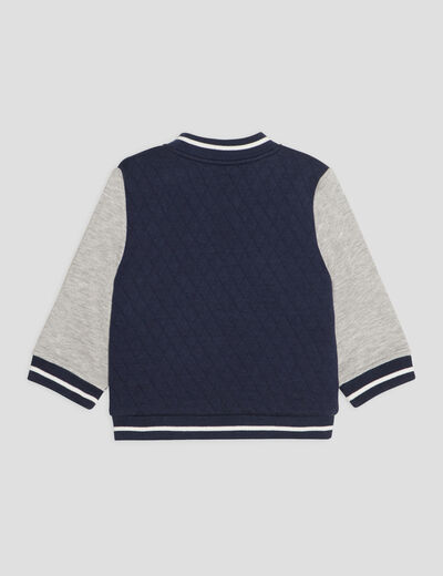 Gilet zippé avec col teddy bleu marine bébé garçon