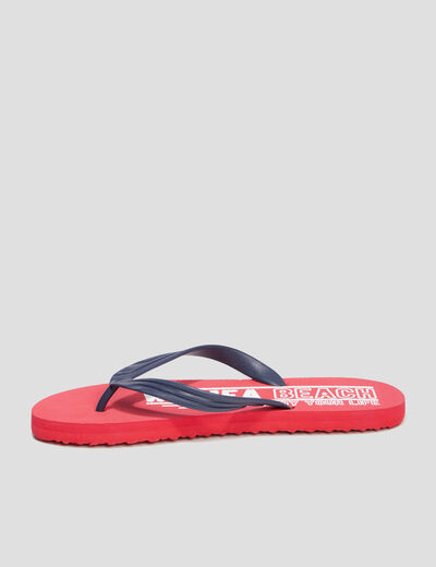 Tongs rouge homme