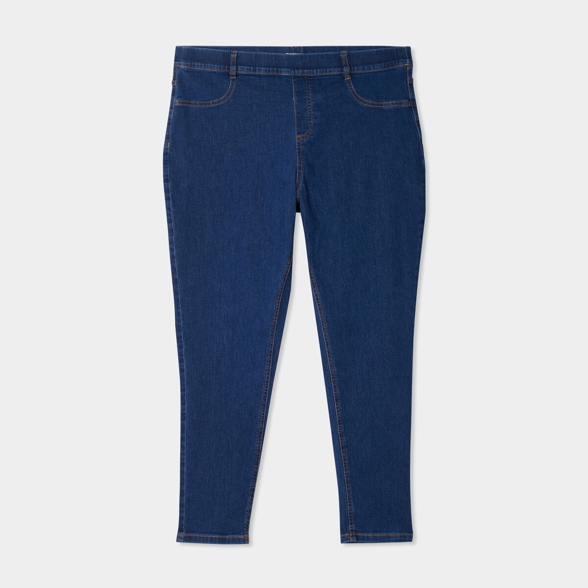 Jegging avec passants taille haute denim stone femme grande taille