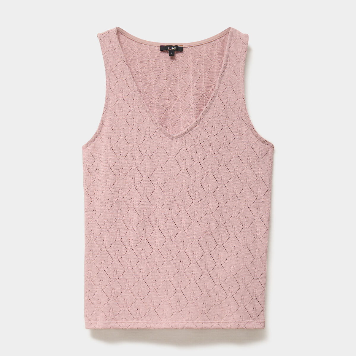 D&eacute;bardeur d&eacute;tails ajour&eacute;s rose poudr&eacute;e femme