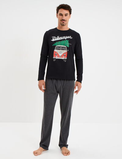 Ensemble pyjama 2 pi&egrave;ces Volkswagen noir homme