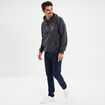 Sweat hoodie 1 poche AC/DC gris fonc&eacute; homme