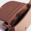 Sac besace arrondi marron femme