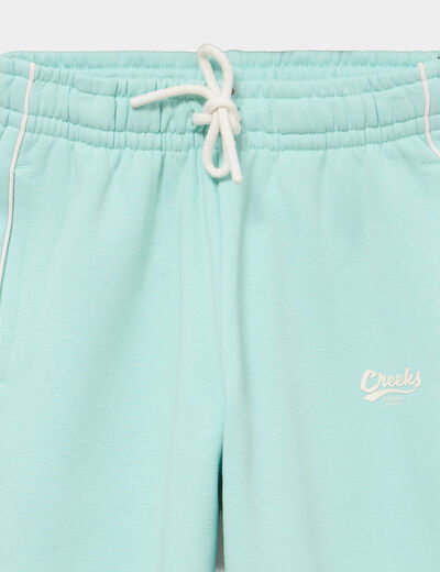 Pantalon de jogging wide leg vert pastel fille