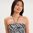 Tankini avec noeuds noir femme