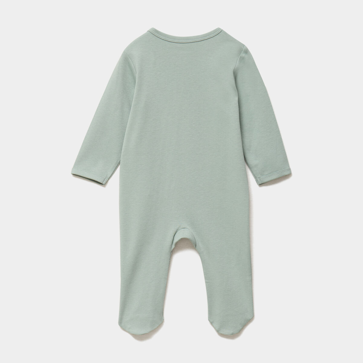 Dors-bien coton &agrave; manches longues zipp&eacute; vert clair b&eacute;b&eacute;