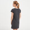 Chemise de nuit manches courtes gris fonc&eacute; femme