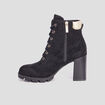 Bottines à talons à lacets noir femme
