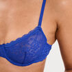 Soutien-gorge embo&icirc;tant dentelle bleu electrique femme