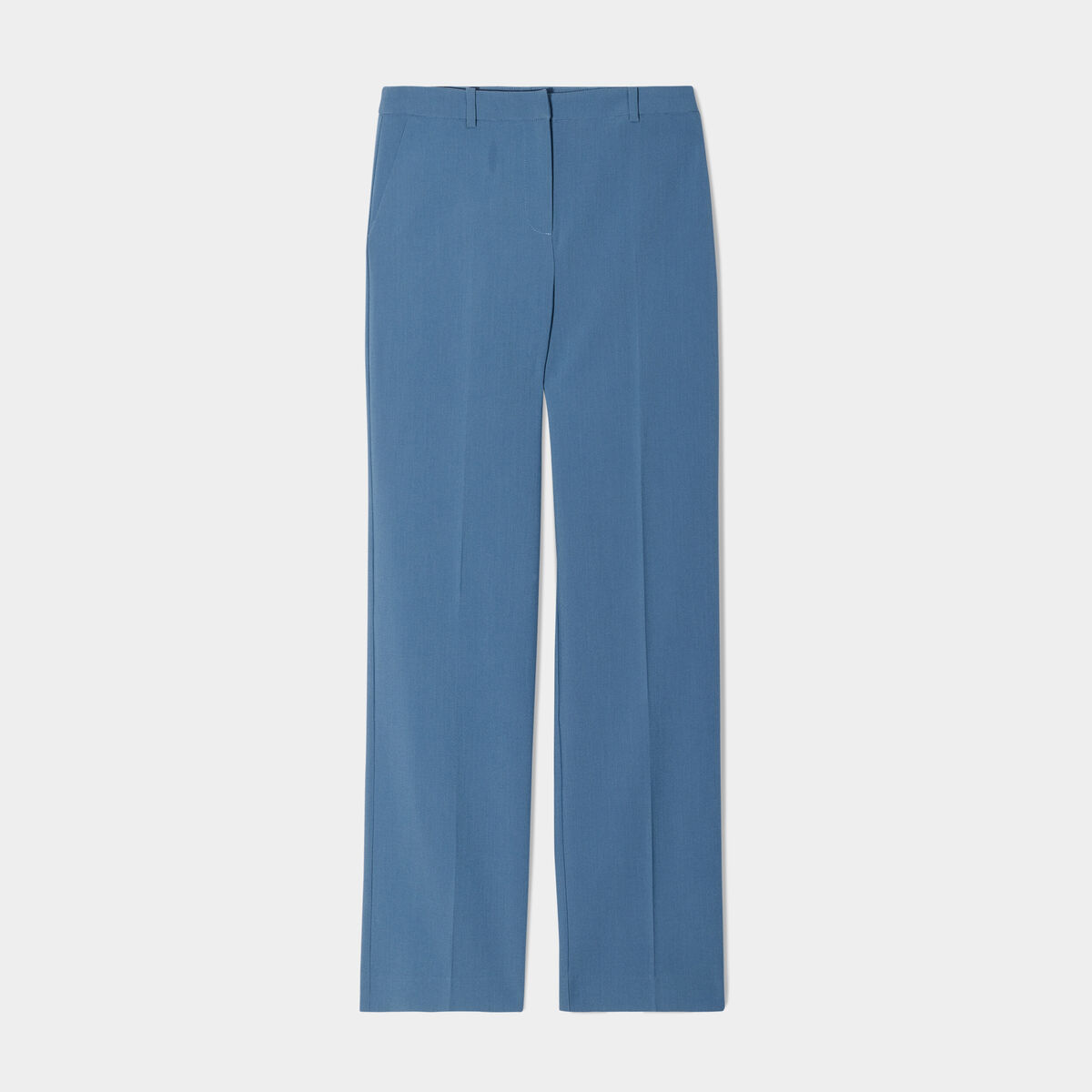 Pantalon large à pinces bleu pétrole femme
