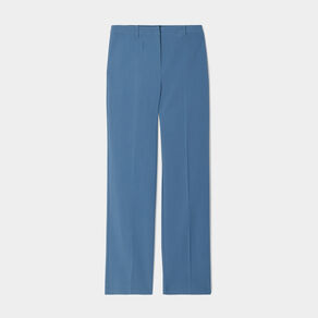 Pantalon large à pinces bleu pétrole femme
