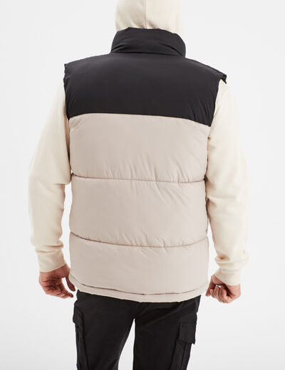 Doudoune sans manches doublée Liberto beige homme