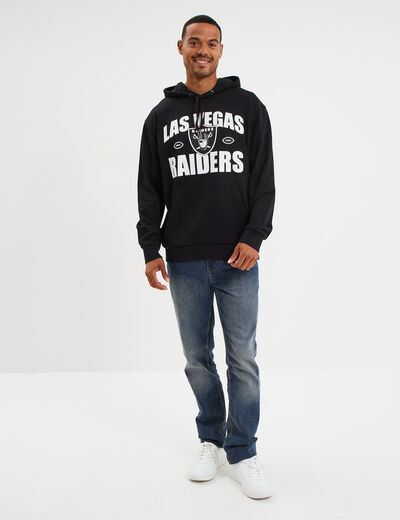 Sweat hoodie 1 poche à capuche NFL noir homme