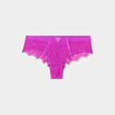Shorty en dentelle coton violet femme